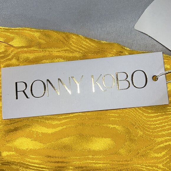 RONNY KOBO FOR FREE PEOPLE MARISSA MINI DRESS IN LEMON NWT MEDIUM - Picture 13 of 15